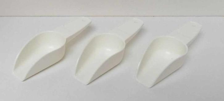 Tupperware™ « Meelschepjes » x 3 - wit, Huis en Inrichting, Keuken | Tupperware, Nieuw, Overige typen, Wit, Verzenden