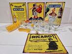 Ricard set van 4 borden , 18 glazen , 1 karaf ,1 tang , stop, Verzamelen, Ophalen of Verzenden