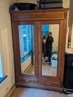 Grande armoire en bois, penderie et deux tiroirs, Enlèvement