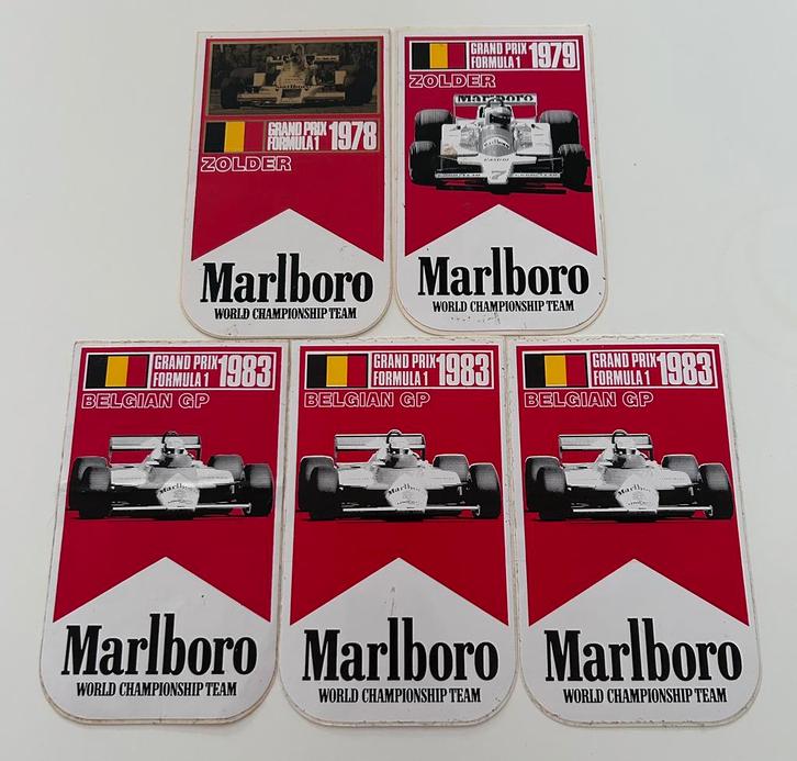 F1 stickers Marlboro (5x), Verzamelen, Automerken, Motoren en Formule 1, Gebruikt, Formule 1, Verzenden