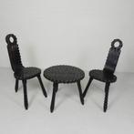 Set van 2 Spaanse brutalist stoelen en salontafel, jaren '60, Ophalen of Verzenden