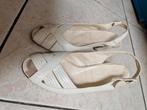 Vintage lederen open pumps maat 37, Ophalen, Pumps, Wit, Gedragen
