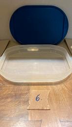 Tupperware stapel/beleg schaal1binnenin sneetjes in van kaas, Huis en Inrichting, Keuken | Tupperware, Ophalen, Gebruikt, Blauw