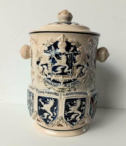 Rare pot à tabac avec couvercle, vers 1900-1920., Antiquités & Art, Antiquités | Céramique & Poterie, Enlèvement ou Envoi