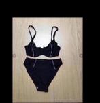 2 delige zwarte bikini met krijt lijntje., Vêtements | Femmes, Vêtements de Bain & Maillots de Bain, Comme neuf, Shamp, Noir, Bikini