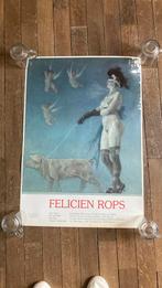 Affiche tentoonstelling Felicien Rops 1985 origineel, Antiek en Kunst, Ophalen