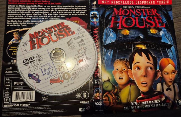 Monster house (DVD), Cd's en Dvd's, Dvd's | Tekenfilms en Animatie, Gebruikt, Amerikaans, Tekenfilm, Vanaf 6 jaar, Ophalen of Verzenden