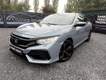 Honda Civic,1.0i, 2017, 70.000km, Airco, Lane assist + 12M beschikbaar voor biedingen