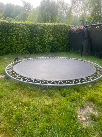 Trampoline Berg dia 4m in grond, Enlèvement, Utilisé