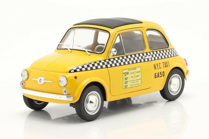 1:18 Solido 1801407 Fiat 500 L Taxi New York City 1965, Hobby en Vrije tijd, Modelauto's | 1:18, Nieuw, Auto, Solido, Ophalen of Verzenden