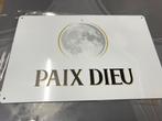 Paix Dieu reclamebord metaal, wit, Verzamelen, Ophalen of Verzenden, Nieuw, Reclamebord, Plaat of Schild