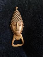 Oude koperen flesopener afrikaans hoofd, Antiek en Kunst, Ophalen, Koper