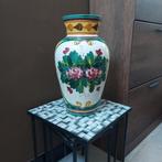 vintage vaas in beschilderd keramiek 40 cm, Ophalen