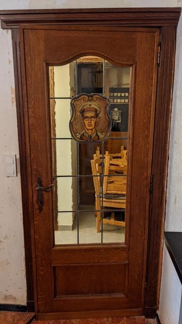 Porte avec vitraux Baudouin & Fabiola, Enlèvement, 1960 à 1980, Comme neuf