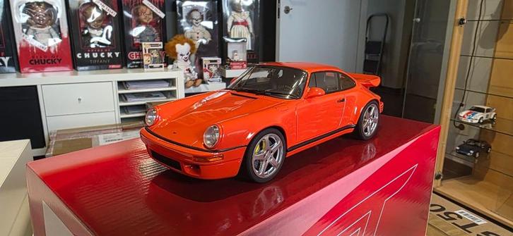 Porsche 911 (964) RUF SCR 4.2 orange sanguine 1:18 GT-Spirit, Hobby & Loisirs créatifs, Voitures miniatures | 1:18, Comme neuf