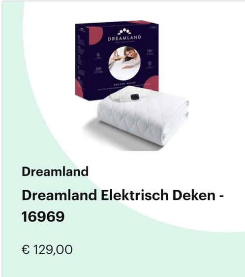 Dreamland elektrisch deken, Huis en Inrichting, Slaapkamer | Bedden, Zo goed als nieuw, Eenpersoons, 90 cm, 190 cm of minder, Wit