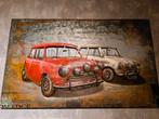 Mini Cooper „The Italian Job” metalen frame 100x60cm, Ophalen, Zo goed als nieuw