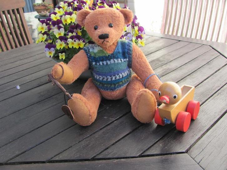 Handgemaakte teddybeer 35 cm, Verzamelen, Beren en Cherished Teddies, Nieuw, Stoffen beer, Overige merken, Ophalen of Verzenden