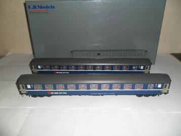 LS MODELS 47224 1-2 VOITURES SBB UIC X BCM  2ème CLASSE, Hobby & Loisirs créatifs, Autres marques, Analogique, Enlèvement ou Envoi