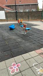 Rubbertegels 50/50, Tuin en Terras, Tegels en Klinkers, Ophalen, Zo goed als nieuw