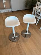 witte barkruk, Huis en Inrichting, Barkrukken, Ophalen, Gebruikt, 60 tot 90 cm, In hoogte verstelbaar