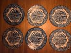 6 porseleinen diner-borden van Royal Tudor Ware, Antiek en Kunst, Ophalen