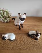Siamese kat en 2 kittens in porselein. Vaga International, Ophalen of Verzenden, Zo goed als nieuw, Dier