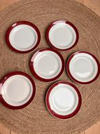 6 vintage dessertbordjes Sarreguemines Ile de France, Antiek en Kunst, Ophalen of Verzenden