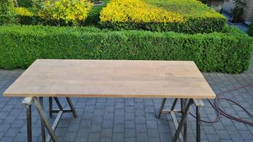 massief eiken tafelblad 195 x 72 x 3,5 cm beschikbaar voor biedingen
