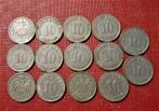 14 Deutsches Reich - 10 pfennig 1914 - 0,50 euro la pièce, Enlèvement ou Envoi, Monnaie en vrac, Allemagne