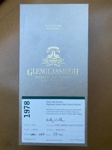 Zeldzaam - Glenglassaugh 1978 - Aged 38 years Limited editio, Ophalen of Verzenden, Nieuw, Overige typen