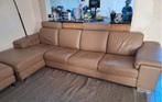 lederen salon met longchair, Ophalen, Gebruikt, Leer, Relax, zachte zit