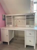 Witte Ikea Hemnes Bureau met opzetstuk, Huis en Inrichting, Bureaus, Ophalen, Gebruikt, Bureau