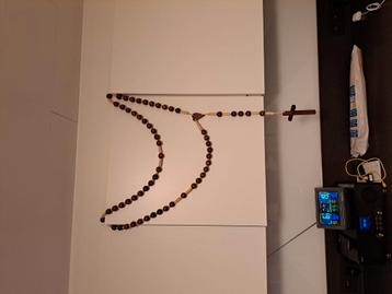 Grand paternoster en bois, Enlèvement ou Envoi, Neuf, Bijoux, Christianisme | Catholique
