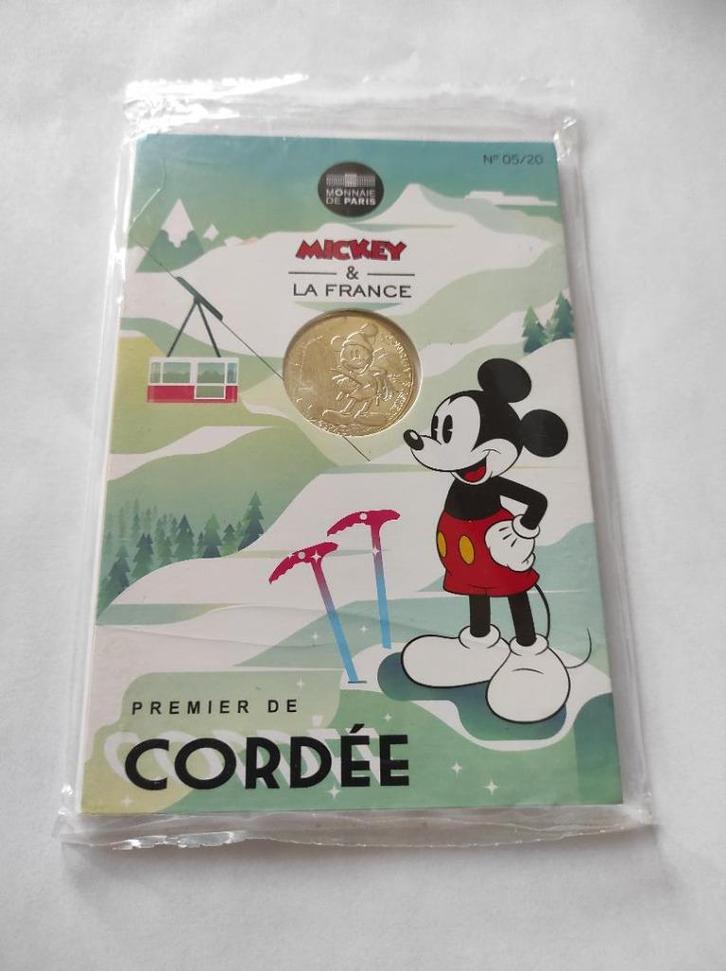 Pièce 10 euro en argent Mickey Cordée, Postzegels en Munten, Munten | Europa | Euromunten, Setje, 10 euro, Frankrijk, Zilver, Ophalen of Verzenden