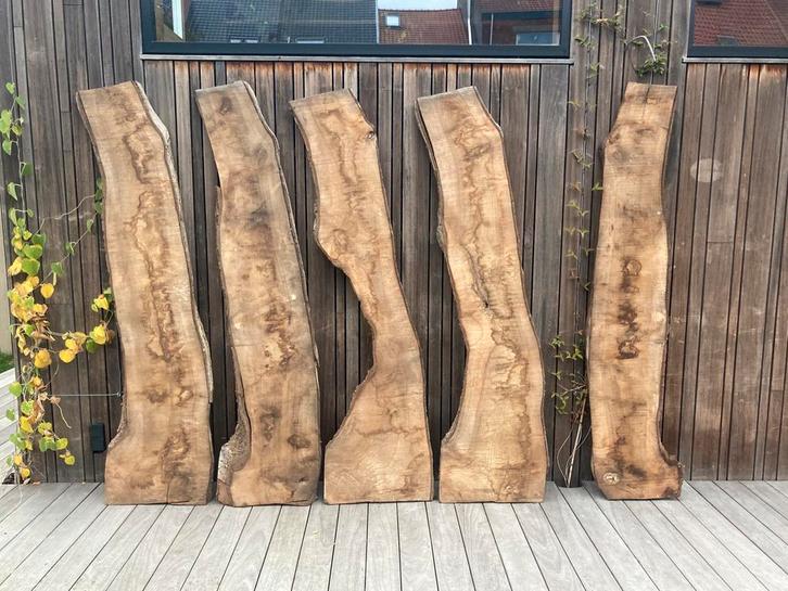 Notelaar ruwe boomplanken, Huis en Inrichting, Woonaccessoires | Zuilen en Pilaren, Nieuw, Ophalen