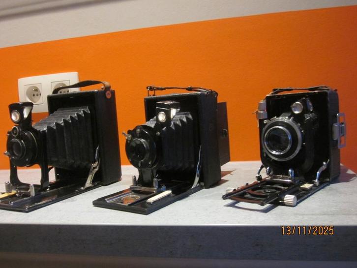 Anciens appareils photos à soufflet., TV, Hi-fi & Vidéo, Appareils photo analogiques, Utilisé, Compact, Autres Marques, Enlèvement ou Envoi