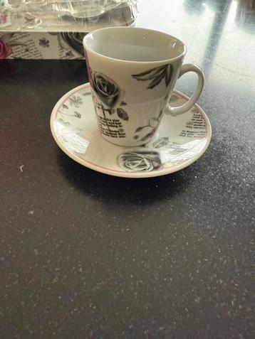 Set 6 kopjes en schoteltjes, Eifa Quakenbrück, ongebruikt beschikbaar voor biedingen