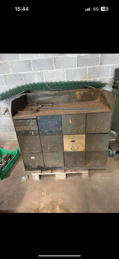 Industriële metalen ladekast / werkplaatskast – zwaar staal, Maison & Meubles, Armoires | Commodes, Comme neuf, Enlèvement