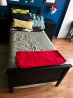 Lit ikea noir 1 place 90x200cm, 90 cm, Enlèvement, 200 cm, Bois