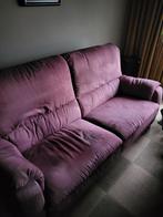 Zetels in zacht paars, Huis en Inrichting, Ophalen, Gebruikt, Driepersoons, Stof