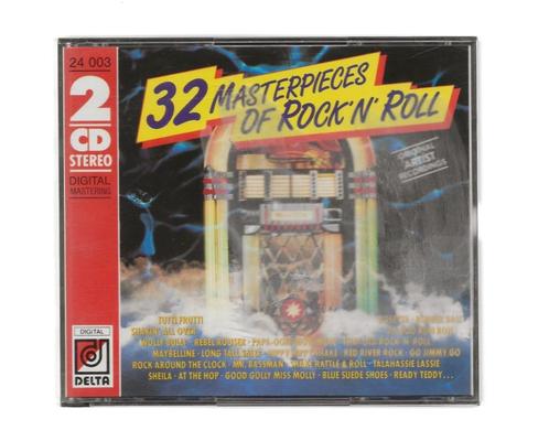 cdbox 32 masterspieces of rock'n' roll, CD & DVD, CD | Rock, Utilisé, Rock and Roll, Enlèvement ou Envoi