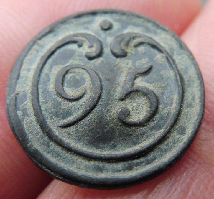 Uniformknoop Napoleon 95e Regiment WATERLOO 1815, Verzamelen, Militaria | Algemeen, Landmacht, Hulzen of Bodemvondsten, Verzenden