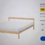 Double Bed frame IKEA neiden, Gebruikt, Hout, Ophalen, Tweepersoons