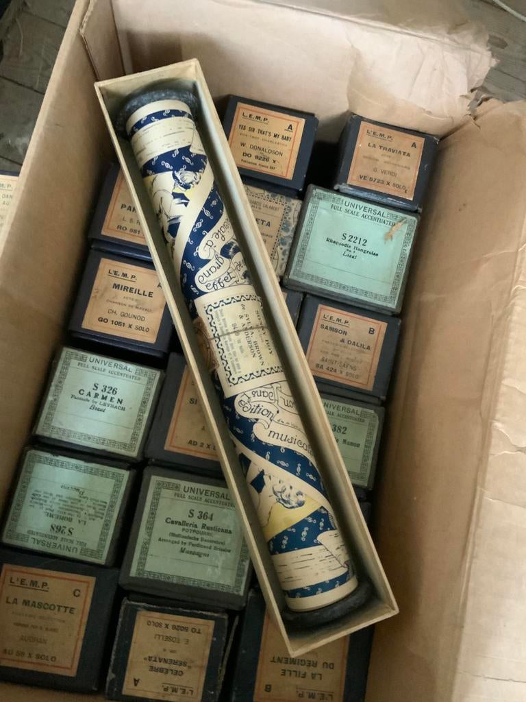 21 Pianola rollen, Antiek en Kunst, Curiosa en Brocante, Verzenden