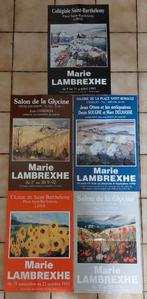 Marie Lambrexhe lot de 5 affiches d' expositions, Enlèvement ou Envoi, Utilisé, Rectangulaire vertical, Animal et Nature