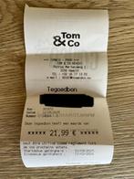 Waardebon Tom & Co, Cadeaubon, Warenhuis- of Winkelbon