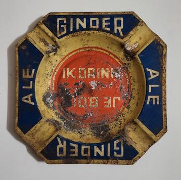 Blikken asbak Ginder Ale. beschikbaar voor biedingen