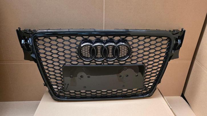 Grill AUDI A4 B8 8K RS LOOK RS4 bj.2007-2012 HOOGLANS ZWART, Auto-onderdelen, Carrosserie, Bumper, Voor, Nieuw, Herkomst onderdeel bekend