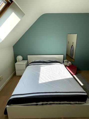 bed met 2 verstelbare lattenbodems, Strak modern, Queen size, 140 cm, Enlèvement